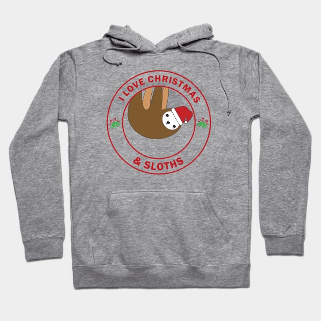 Christmas Sloth Hoodie by Mint Cloud Art Studio